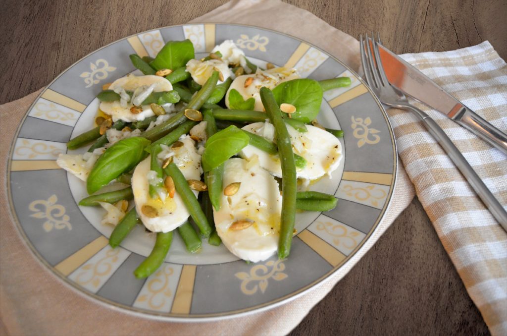 Bohnensalat mit Mozzarella