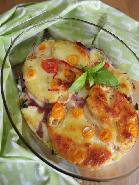 Tomaten-Ciabatta-Auflauf