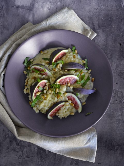 Gorgonzola-Risotto mit Feigen