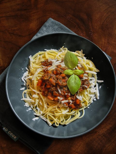 Spaghetti Bolognese vegetarisch