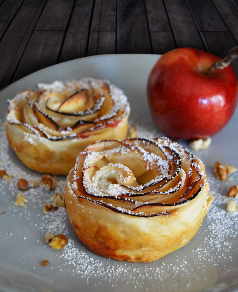 Blätterteig-Apfel-Rosen