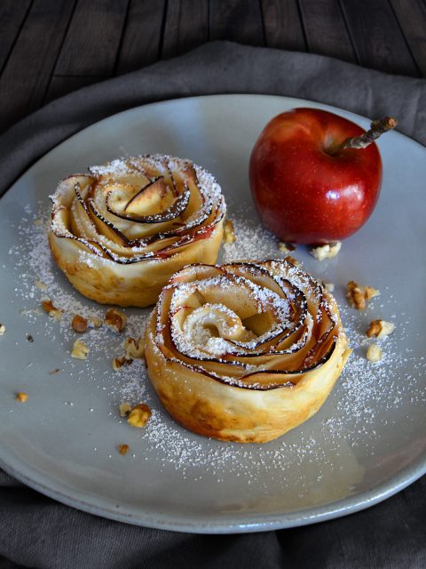 Blätterteig-Apfel-Rosen