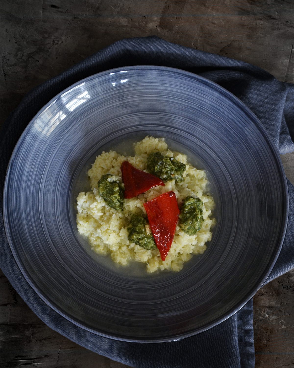 Blumenkohlrisotto mit Pesto