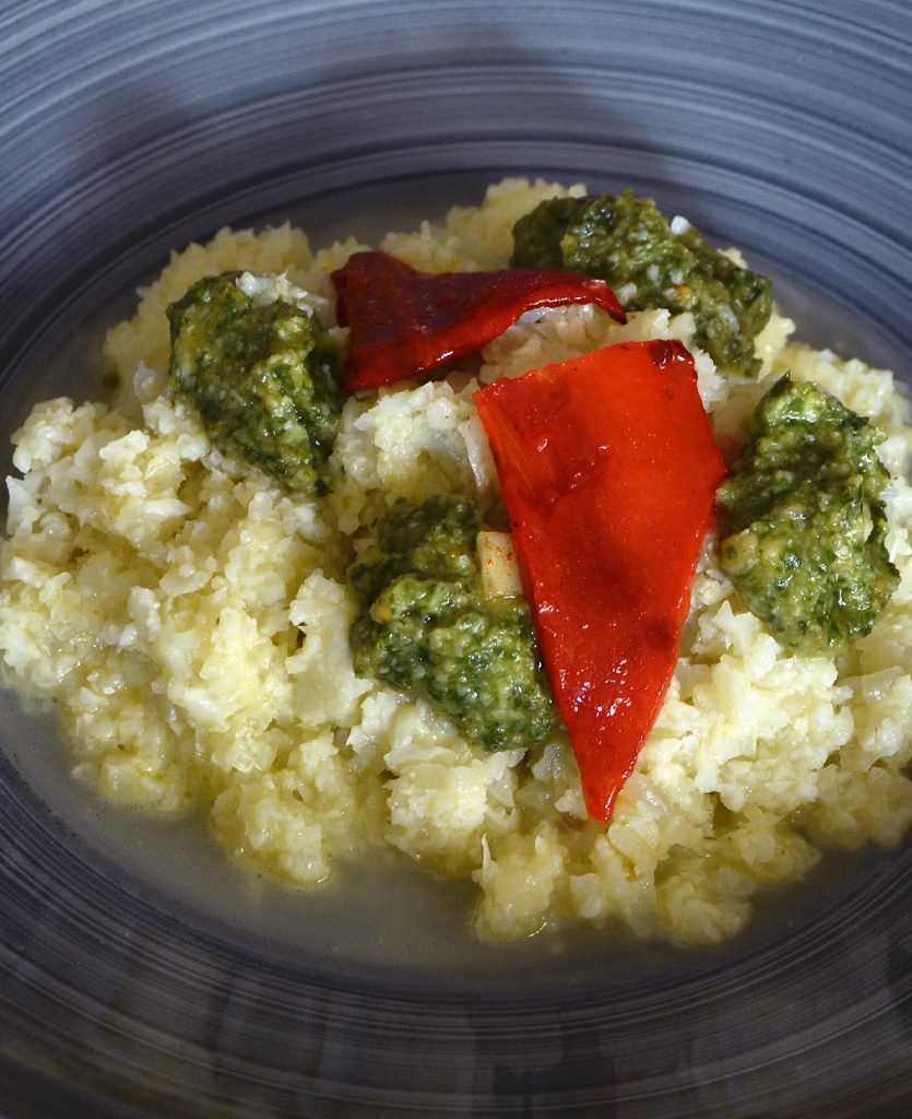 Blumenkohlrisotto mit Pesto