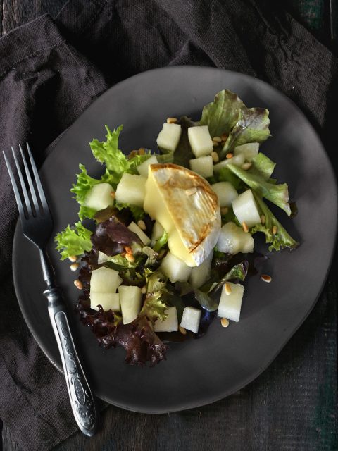 Melonensalat mit Camembert