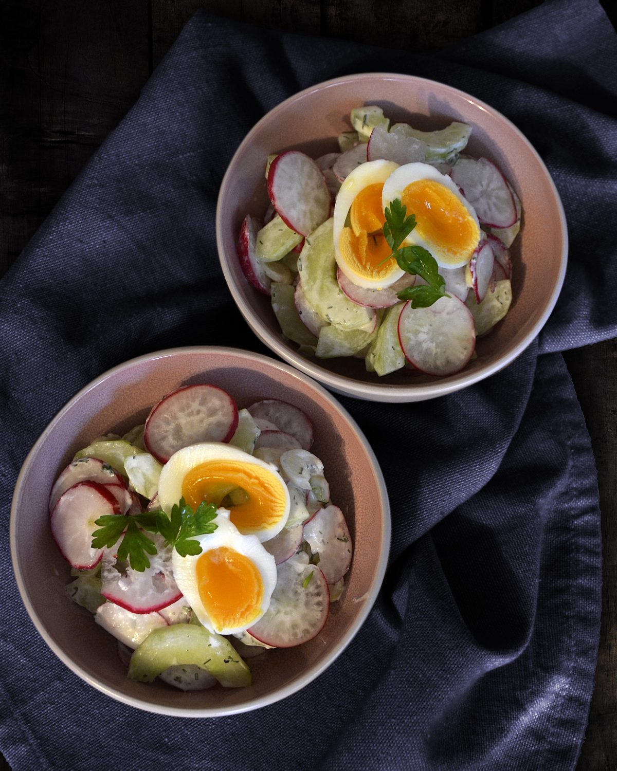 Radieschen-Gurken-Salat