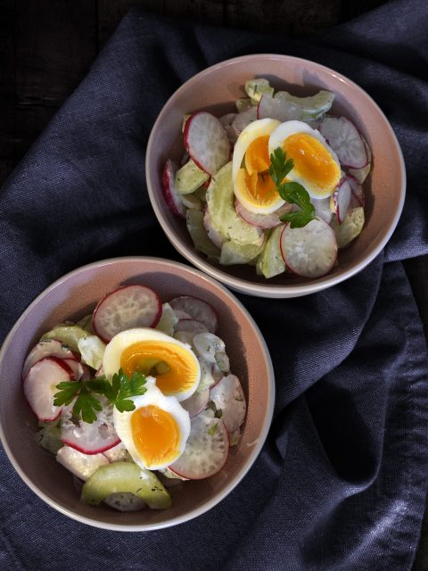 Radieschen-Gurken-Salat