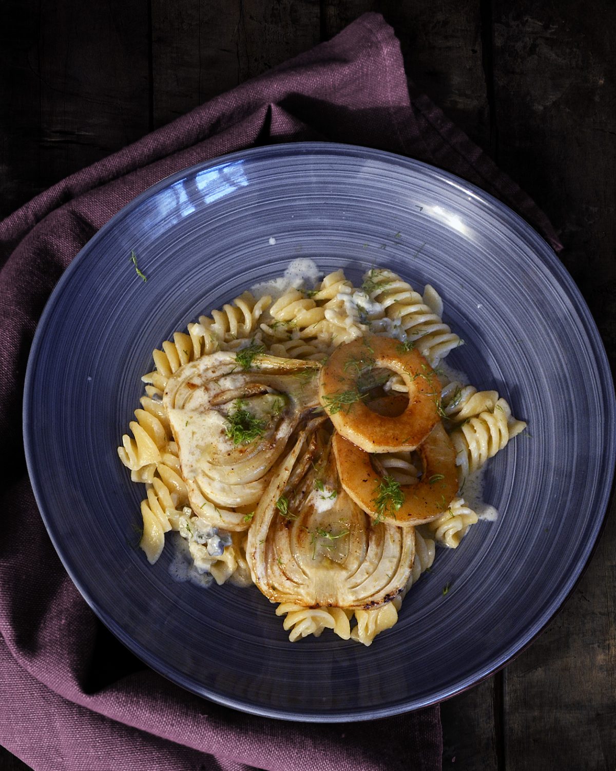 Karamellisierter Fenchel auf Pasta