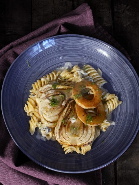 Karamellisierter Fenchel auf Pasta