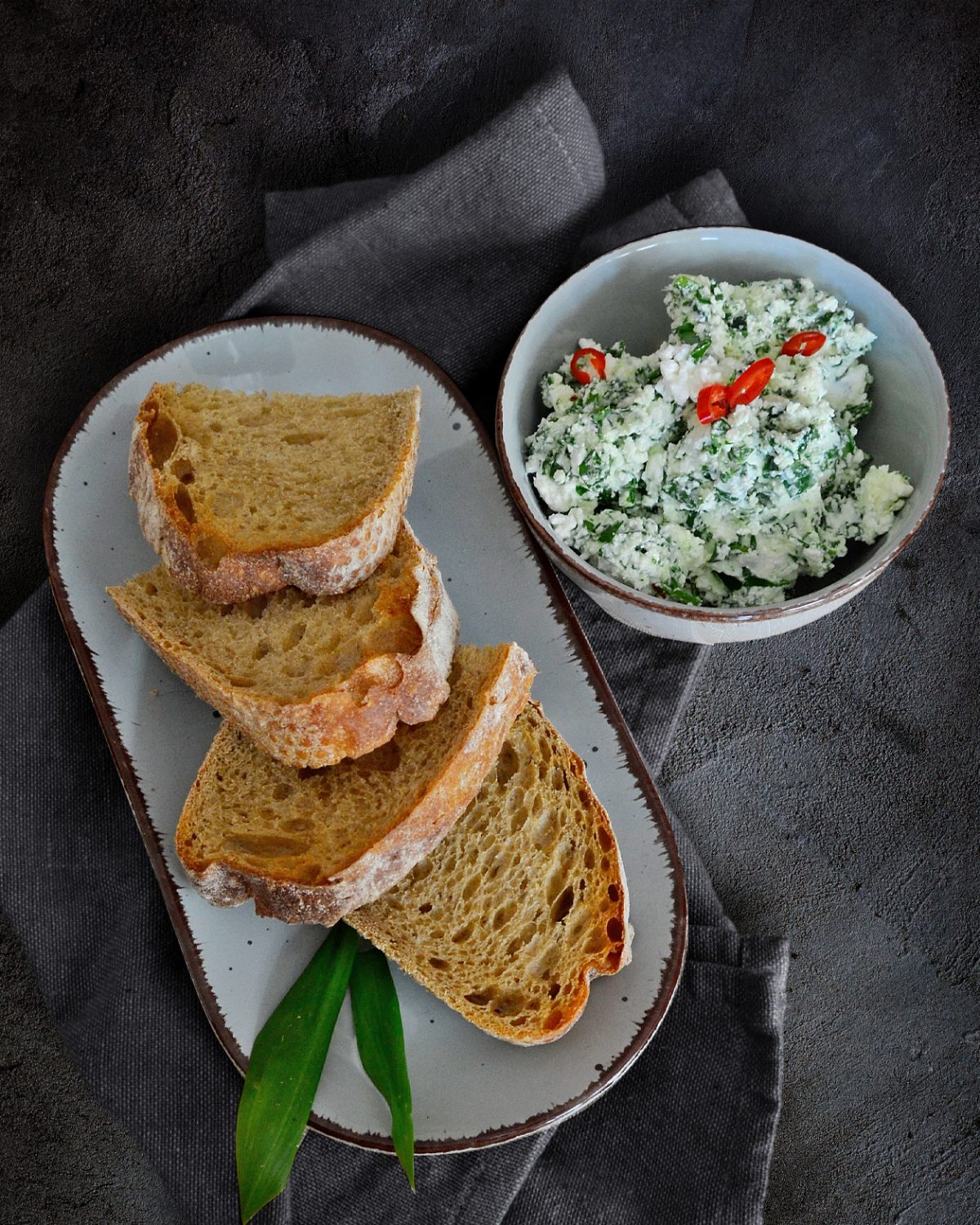 Bärlauchcreme mit Feta