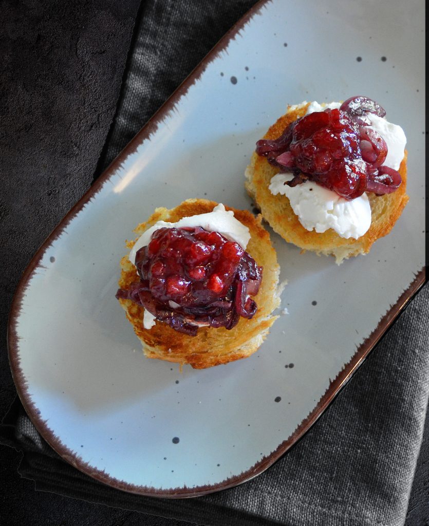 Croûtons mit Ziegenfrischkäse