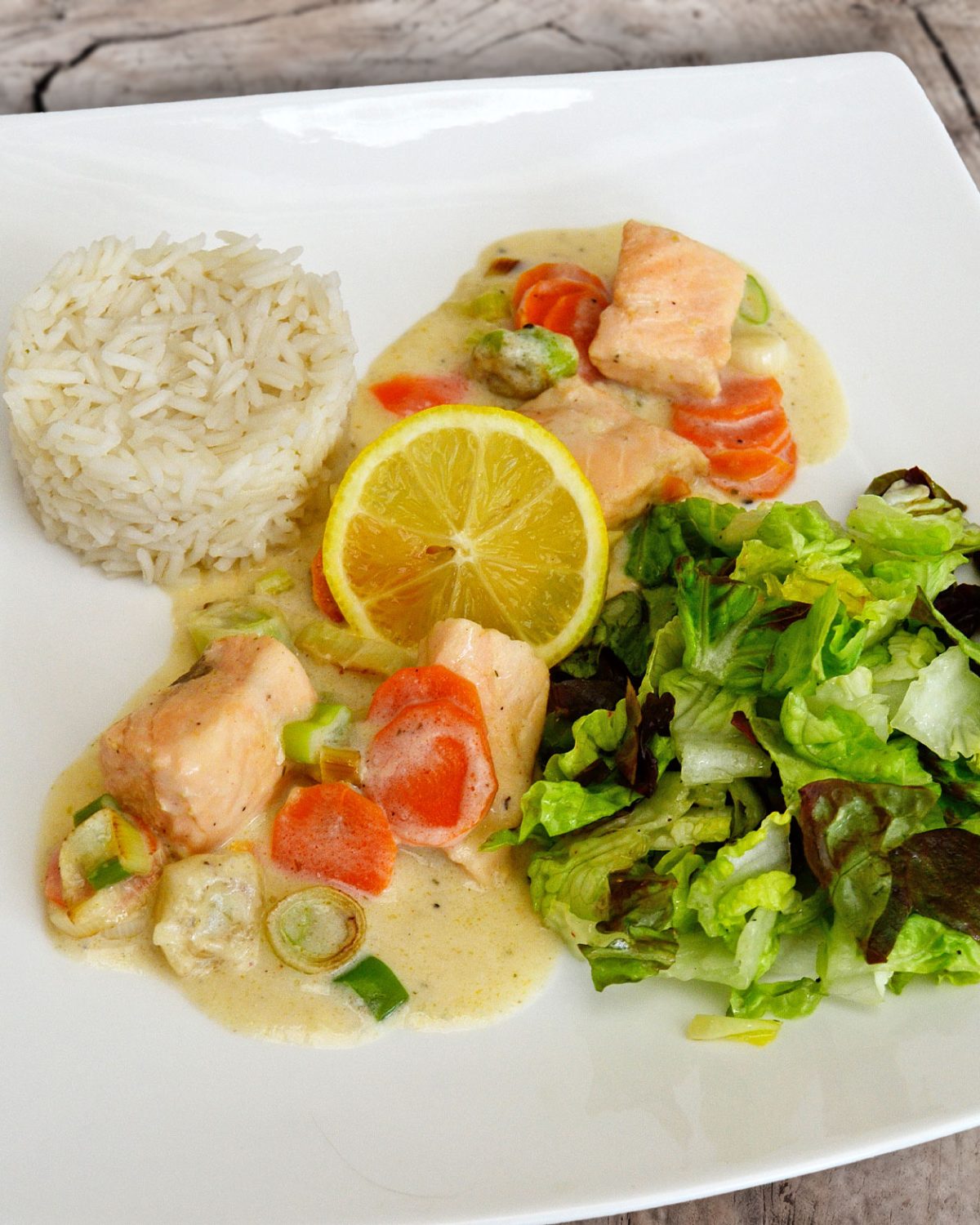 Lachs-Blanquette