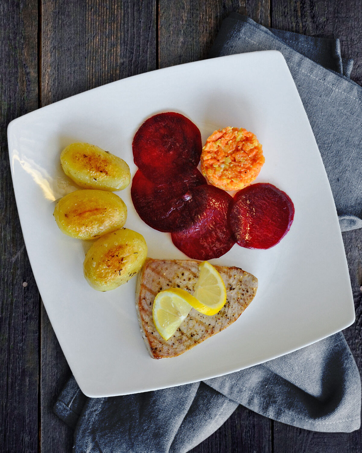 Thunfisch-Steak | Rote Bete | Karotten | Kartoffeln