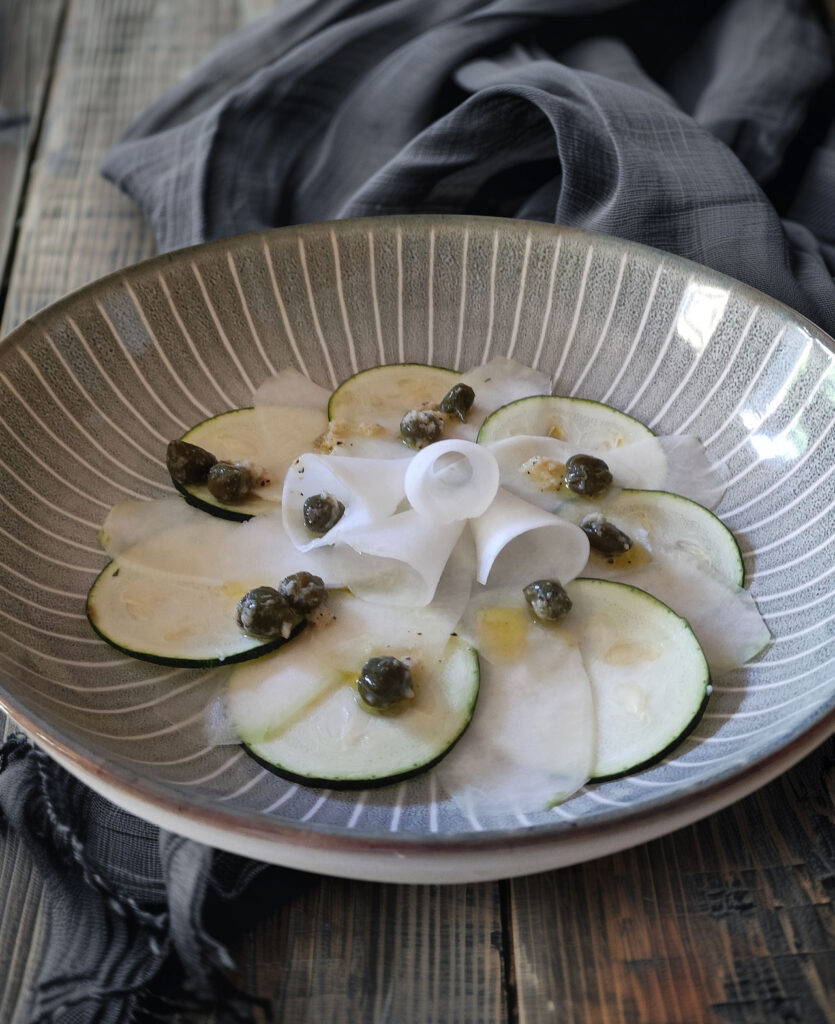 Kohlrabi-Zucchini-Carpaccio