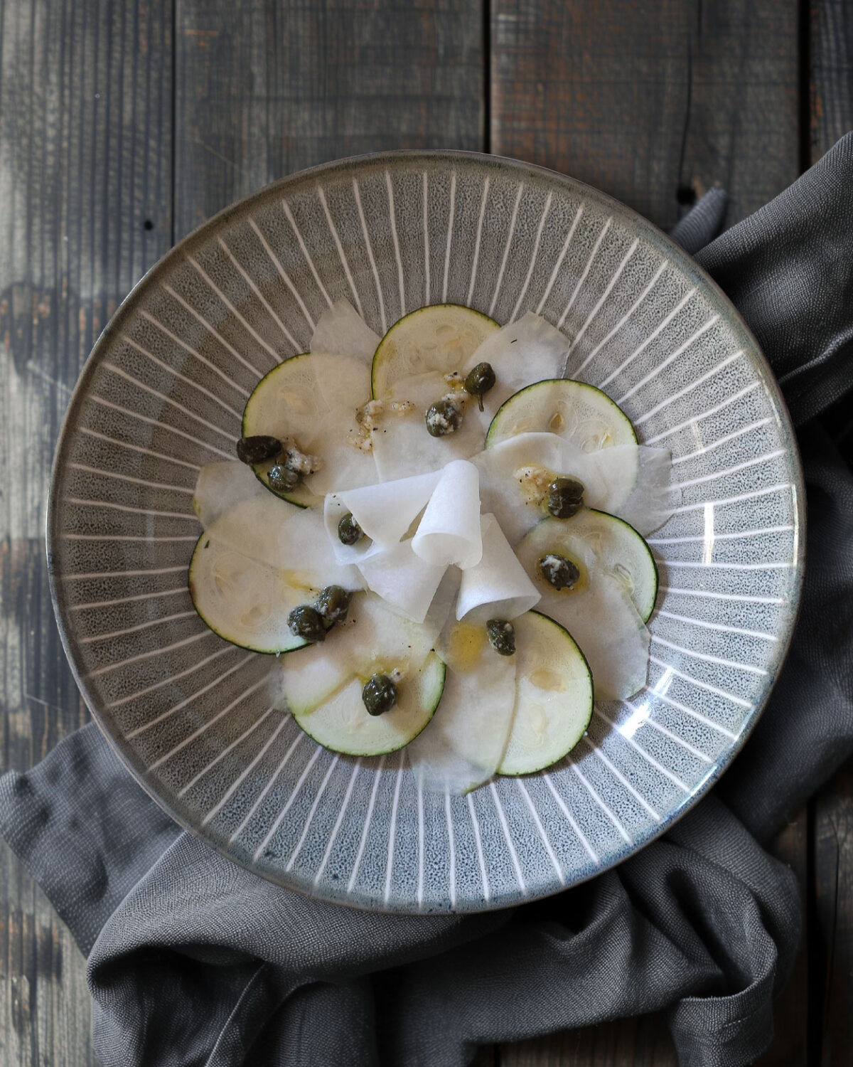 Kohlrabi-Zucchini-Carpaccio